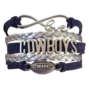 2 Dallas Cowboy Football Bracelets for Women